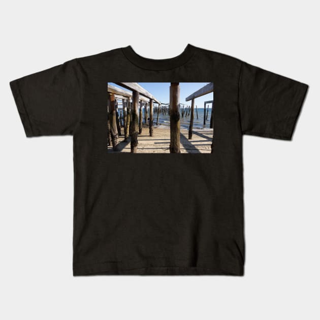 Cape Cod seafront Kids T-Shirt by sma1050